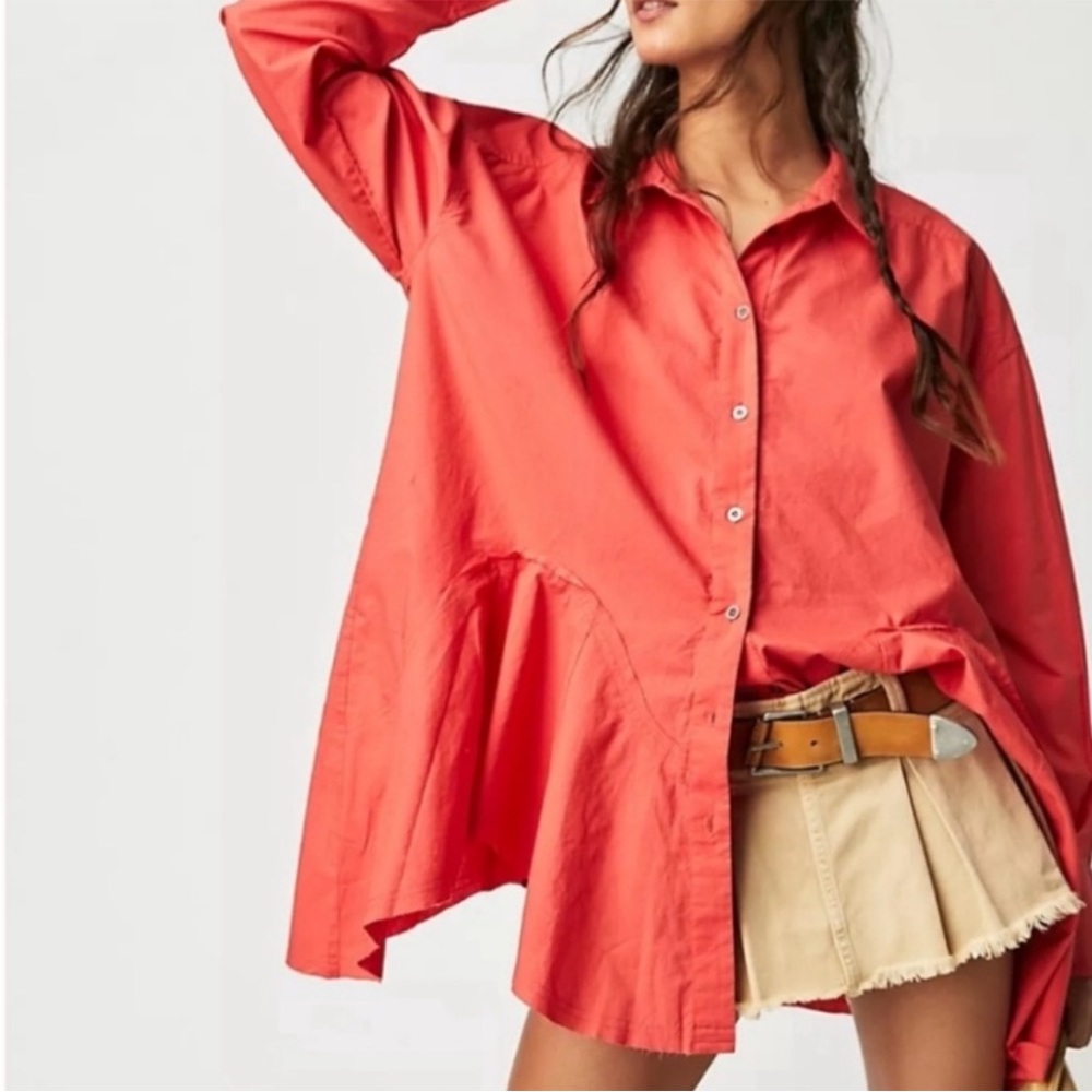 Free People Freya poplin tunic NWOT